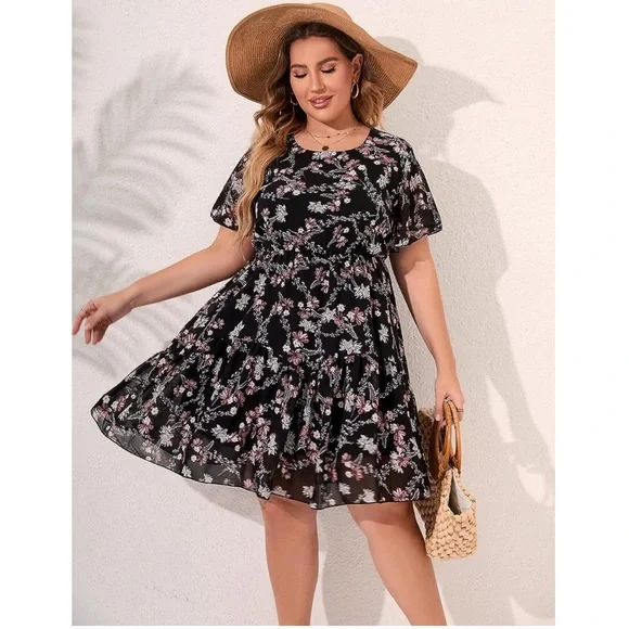 🌼FOR BUNDLE ONLY🌼Nemidor Roses Midi Dress - Picture 1 of 16